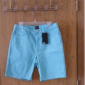 Lee Women's Aqua Blue Bermuda Shorts